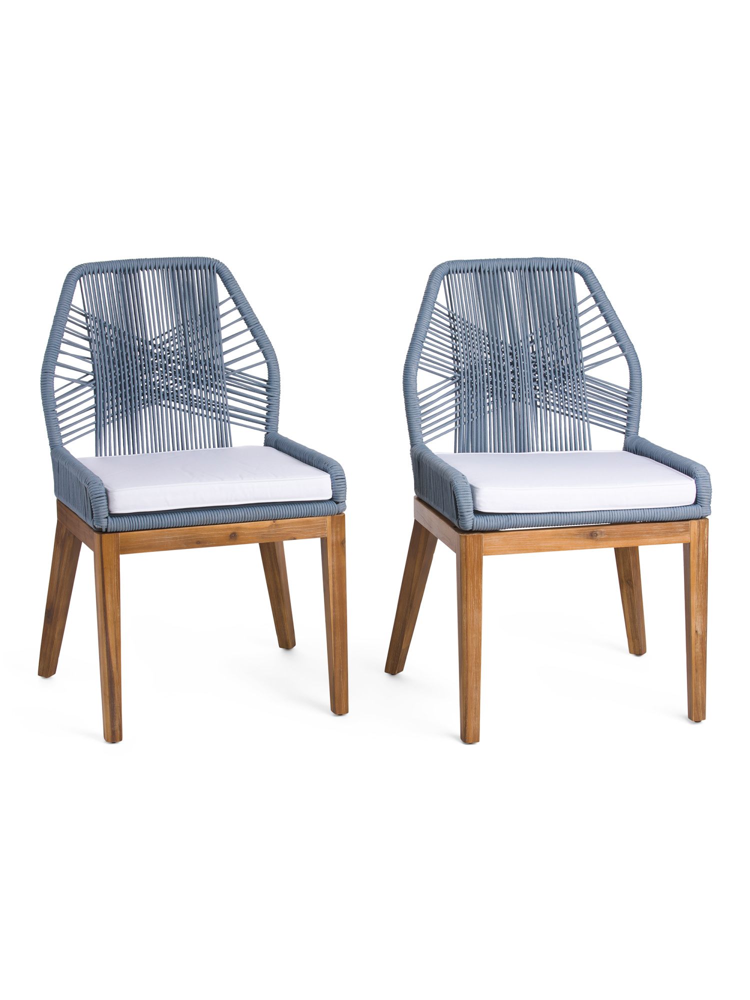 Set Of 2 Rope Crossweave Side Chairs With Cushions | Kitchen & Dining Room | Marshalls | Marshalls
