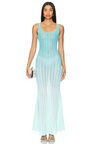 Lovers and Friends Katrina Mesh Maxi Dress in Blue Ombre from Revolve.com | Revolve Clothing (Global)