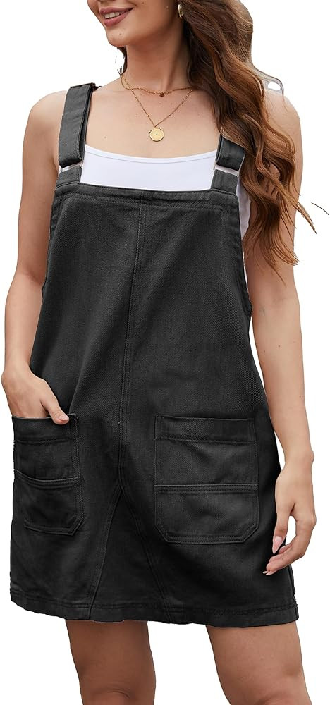 Jumppmile Womens Denim Overalls Casual Summer Adjustable Strap Jeans Rompers Overalls | Amazon (US)