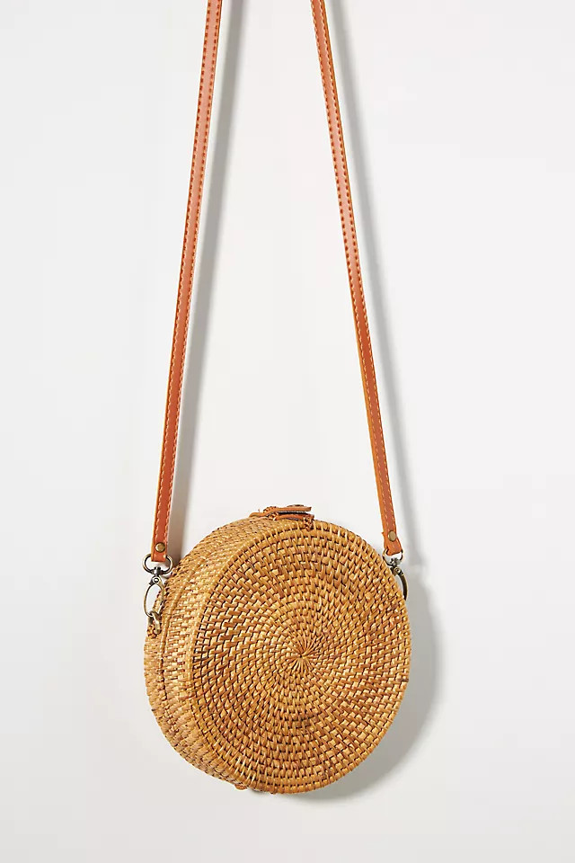 Woven Circle Crossbody Bag | Anthropologie (US)
