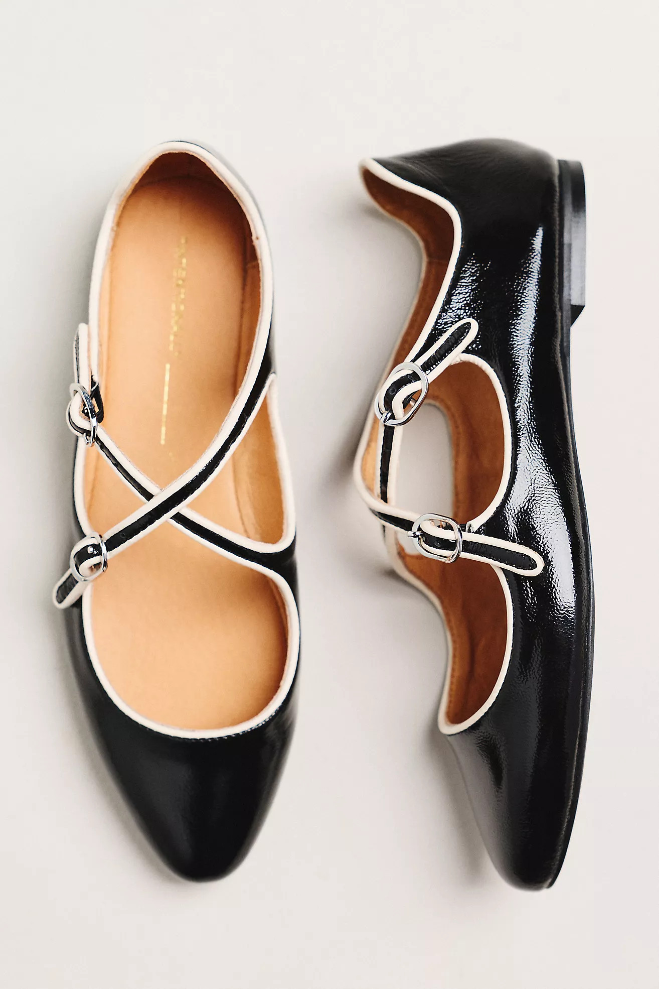 Intentionally Blank Vandam Criss-Cross Mary Jane Flats | Anthropologie (US)