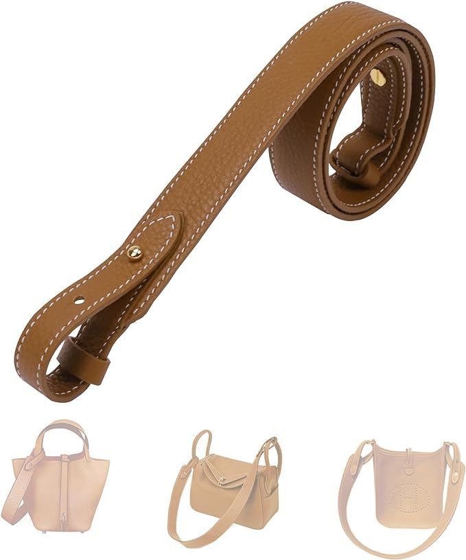 DGAZ TC leather shoulder strap for Hermes Picotin/Lindy/Evelyne, handmade, replaceable crossbody ... | Amazon (US)