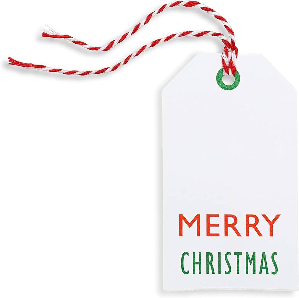 K-Kraft Tags for Gift Wrapping and Labeling (Christmas on White Kraft 25 PCS - Red/White Baker's ... | Amazon (US)