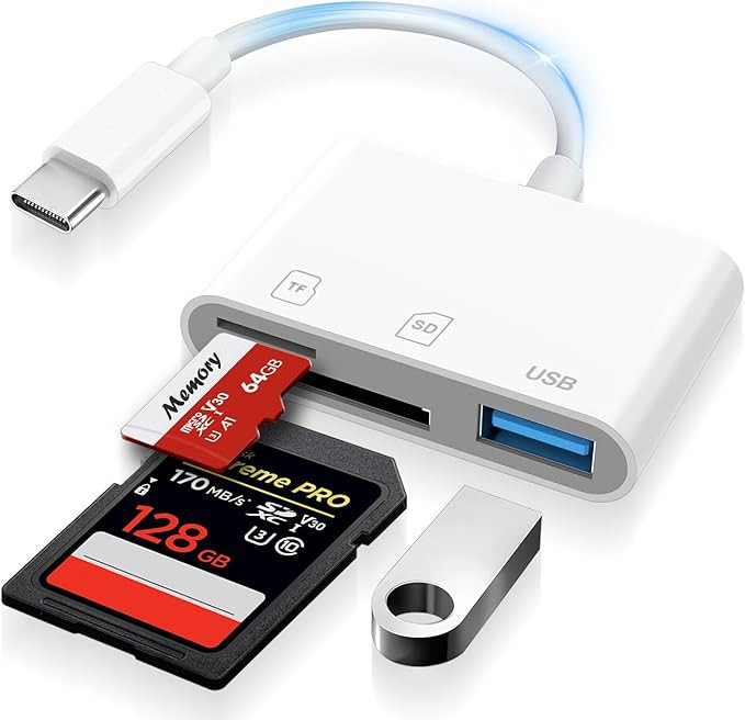 USB C SD Card Reader for iPhone 15-17, USB C to Micro SD Memory Card Adapter for iPad/Mac Pro/Air... | Amazon (US)