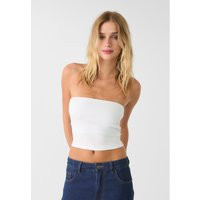 Stradivarius Basic-Bandeau-Top Weiß S | Stradivarius DE