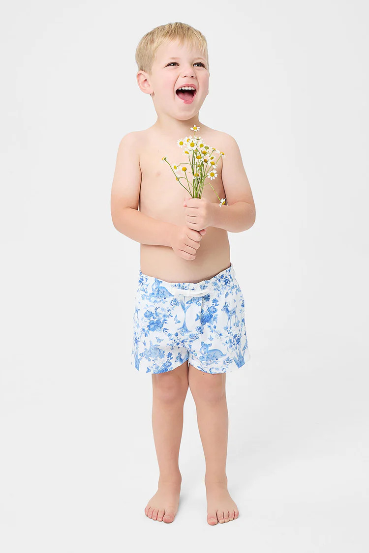 x GIGI HADID Chip Children's Board Short - Yomi Toile Tan | Frankies Bikinis