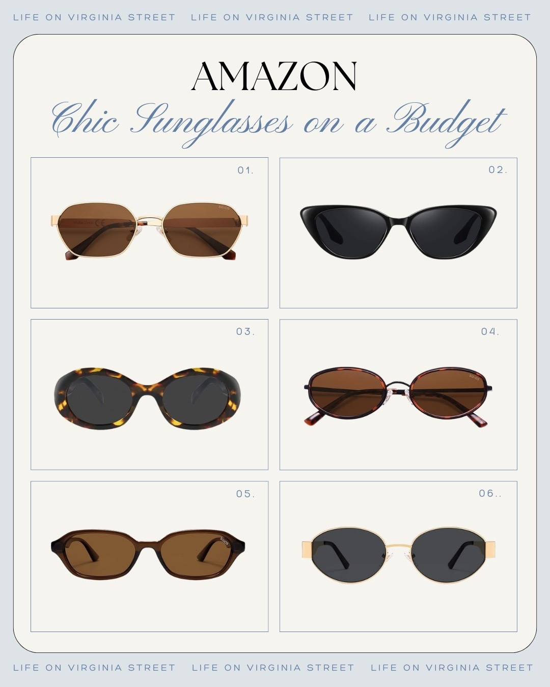 Amazon chic sunglasses on a budget

#LTKdayinmylife #LTKTravel #LTKBeauty