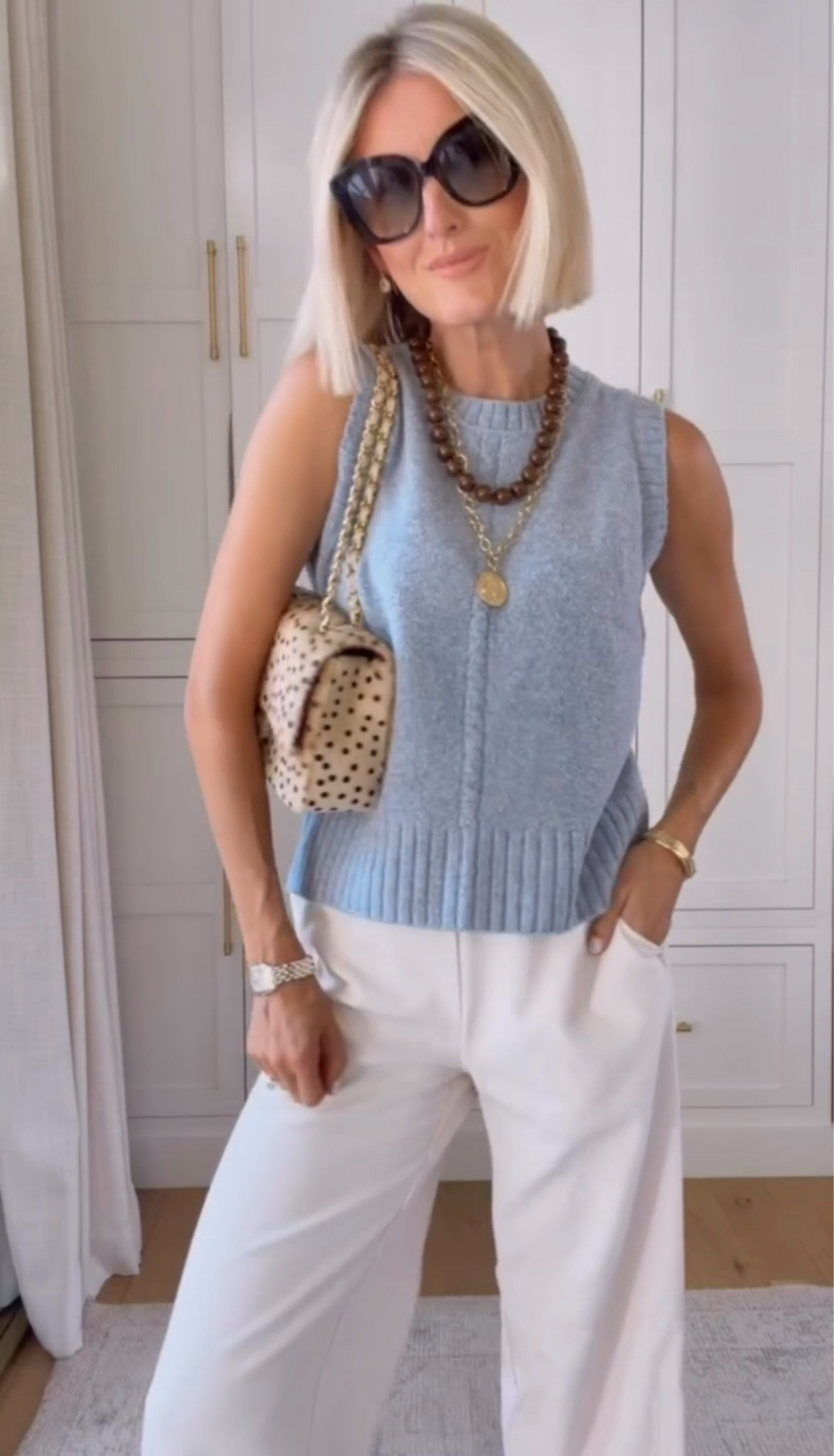 I ordered this sweater in a M because I didn’t want it to be fitted! This is such a great sweater to layer over necklaces with! Wearing M in top & XS in pants!

Loverly Grey, fall outfit, Target, wide leg pants, necklaces

#LTKSeasonal