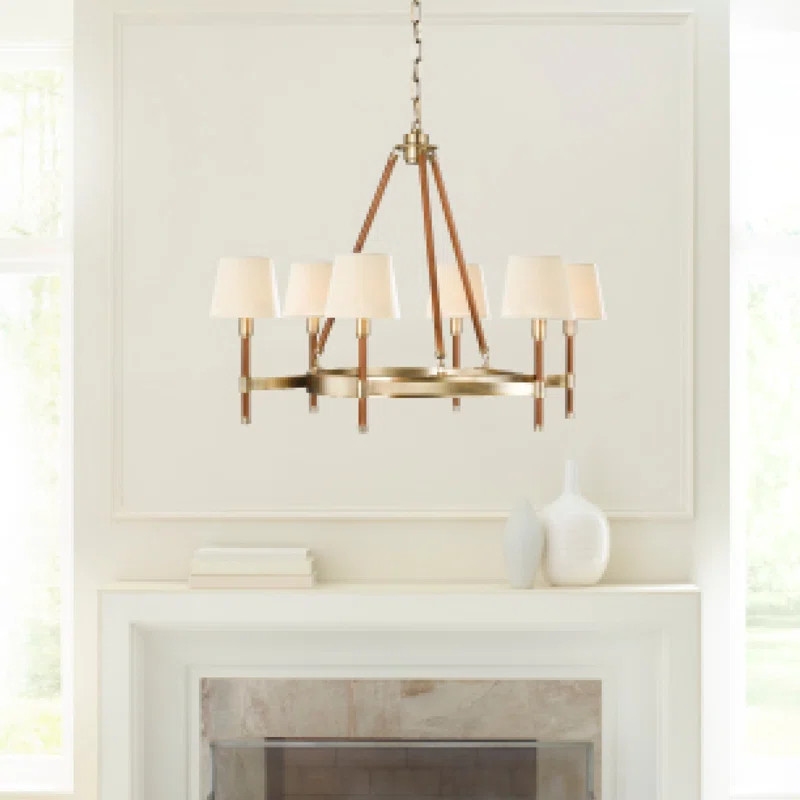 Katie 6 - Light Dimmable Wagon Wheel Chandelier | Wayfair North America