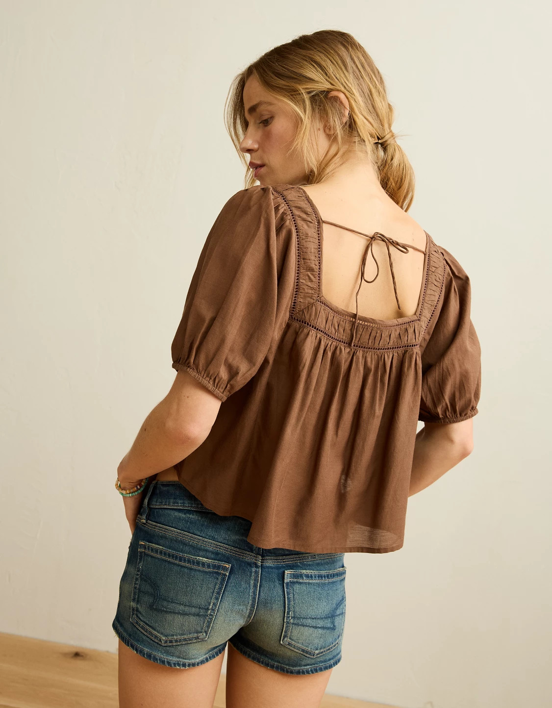 AE Tie-Front Blouse | American Eagle Outfitters (US & CA)