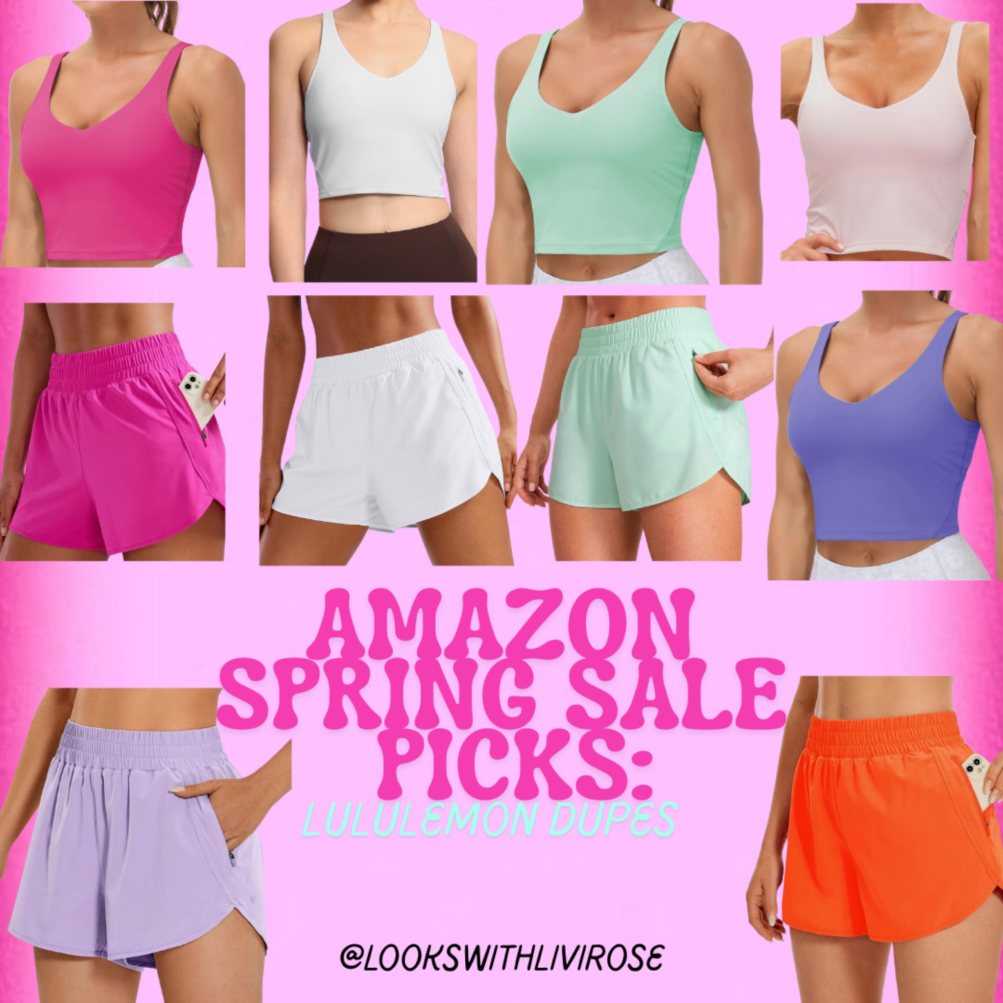 These tops are my fav and truly feel just like the align tank - and even more buttery soft imo!!! I would get them while they’re part of the amazon spring sale and these cutie shorts too! You can even make a “set” with a few colors!

#LTKActive #LTKfitness #LTKsalealert