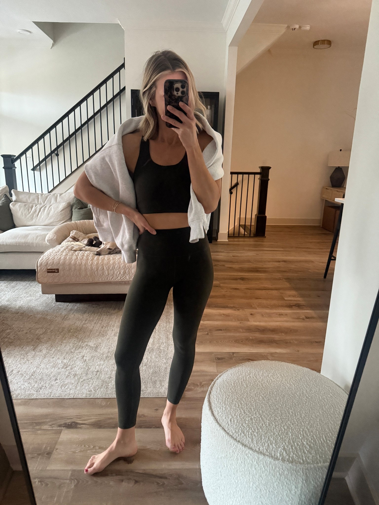 Wearing XS leggings, medium sports bra (cakes under), small sweatshirt 

#LTKActive #LTKfitnessgoals #LTKOver40