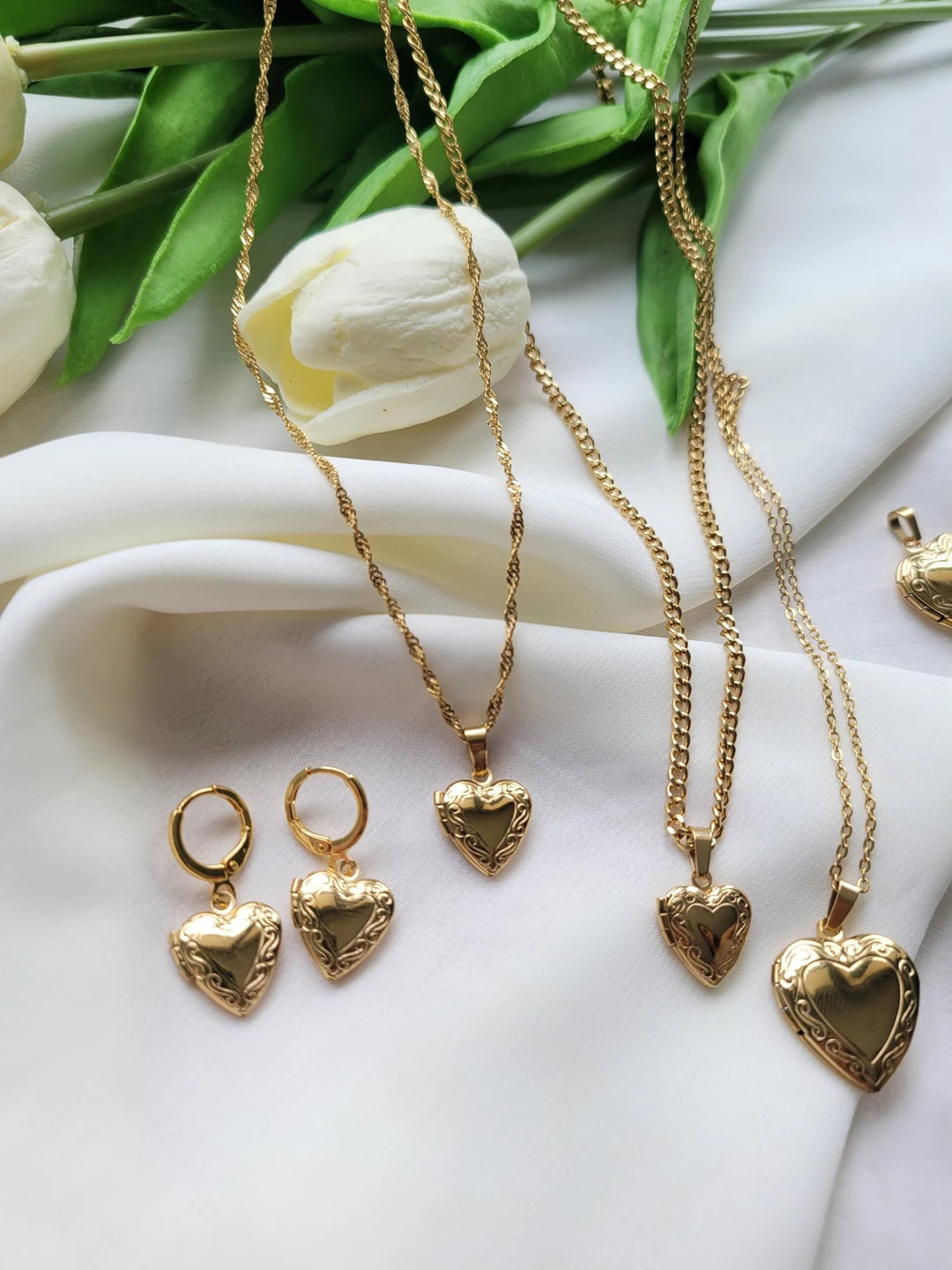 18K Gold Filled Heart Locket Necklace, Small Locket, Big Locket, Minimalist Gift, Personalized Gi... | Etsy (US)