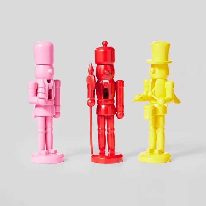 3pk Wood Nutcracker Decorative Figurine Set Warm - Wondershop™ | Target