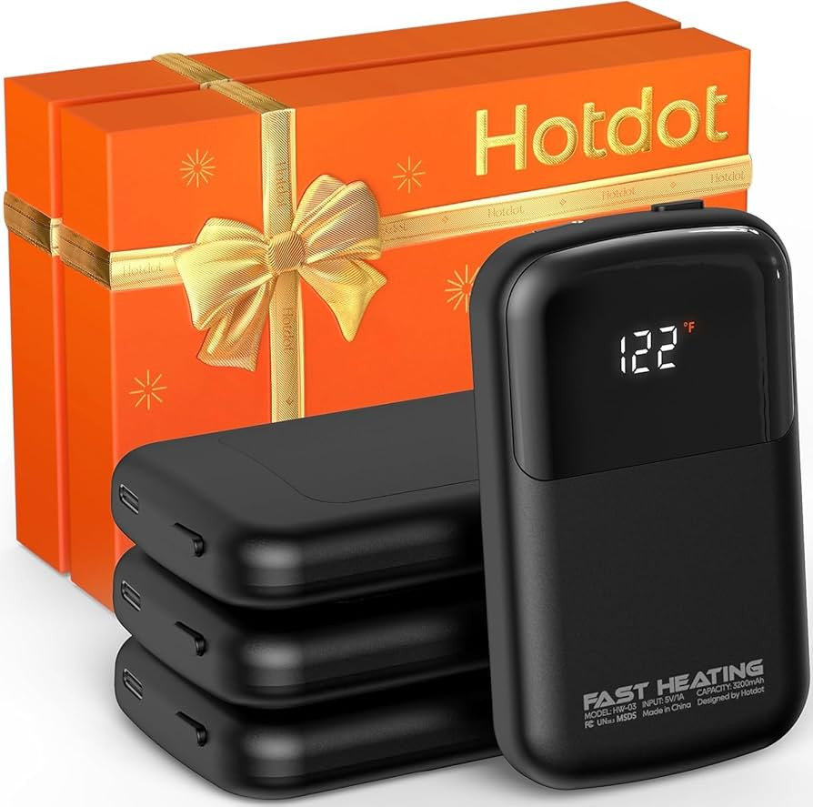 AI Hand Warmers Rechargeable with Gift Box, 4 Pack Portable Electric Hand Warmer with LED Display... | Amazon (US)