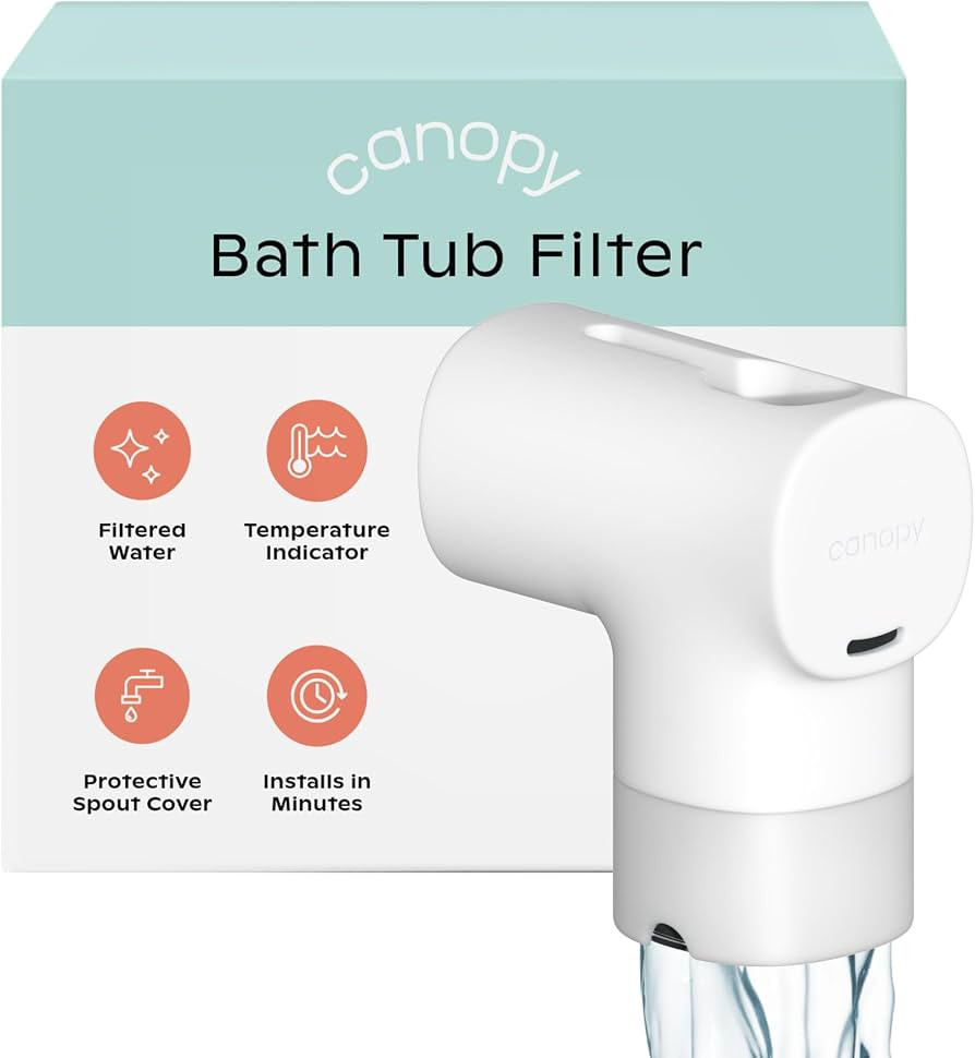 Canopy Baby Bath Tub Filter \u2013 Gentler Water Filtration for Delicate Skin | Reduces Chlorine ... | Amazon (US)