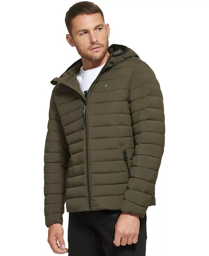 Calvin Klein Men's Hooded & Quilted Packable Jacket - Macy's | Macy's