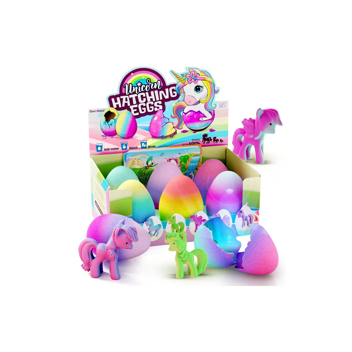 Dan&Darci Unicorn Hatching Easter Eggs - Set of 6 Magical Hatch and Grow Unicorn Toys- Stocking S... | Target
