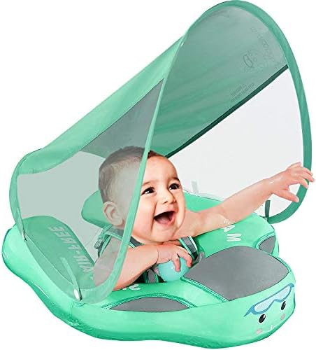 MamboBaby Swim Ring, Solid Float Ring with UPF 50+ UV Sun Protection Canopy, Toddler Swim Floatin... | Amazon (US)