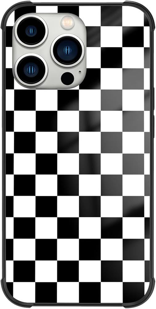 Tnarru for iPhone 13 Pro Case Checkered Pattern Hard PC Back and Soft TPU Sides Non-Slip Slim Thi... | Amazon (US)
