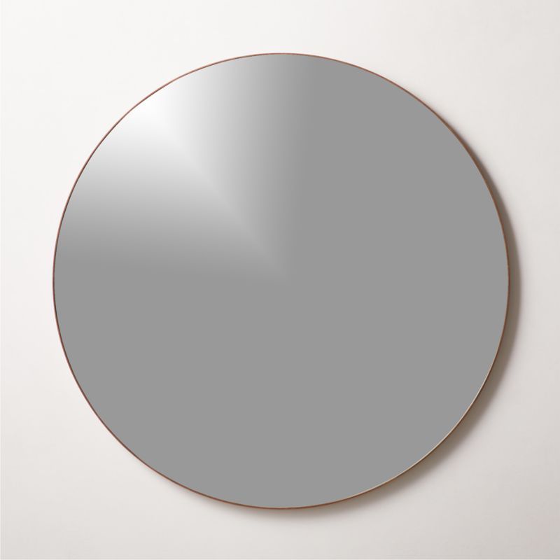 Infinity Walnut Round Mirror 36" + Reviews | CB2 | CB2