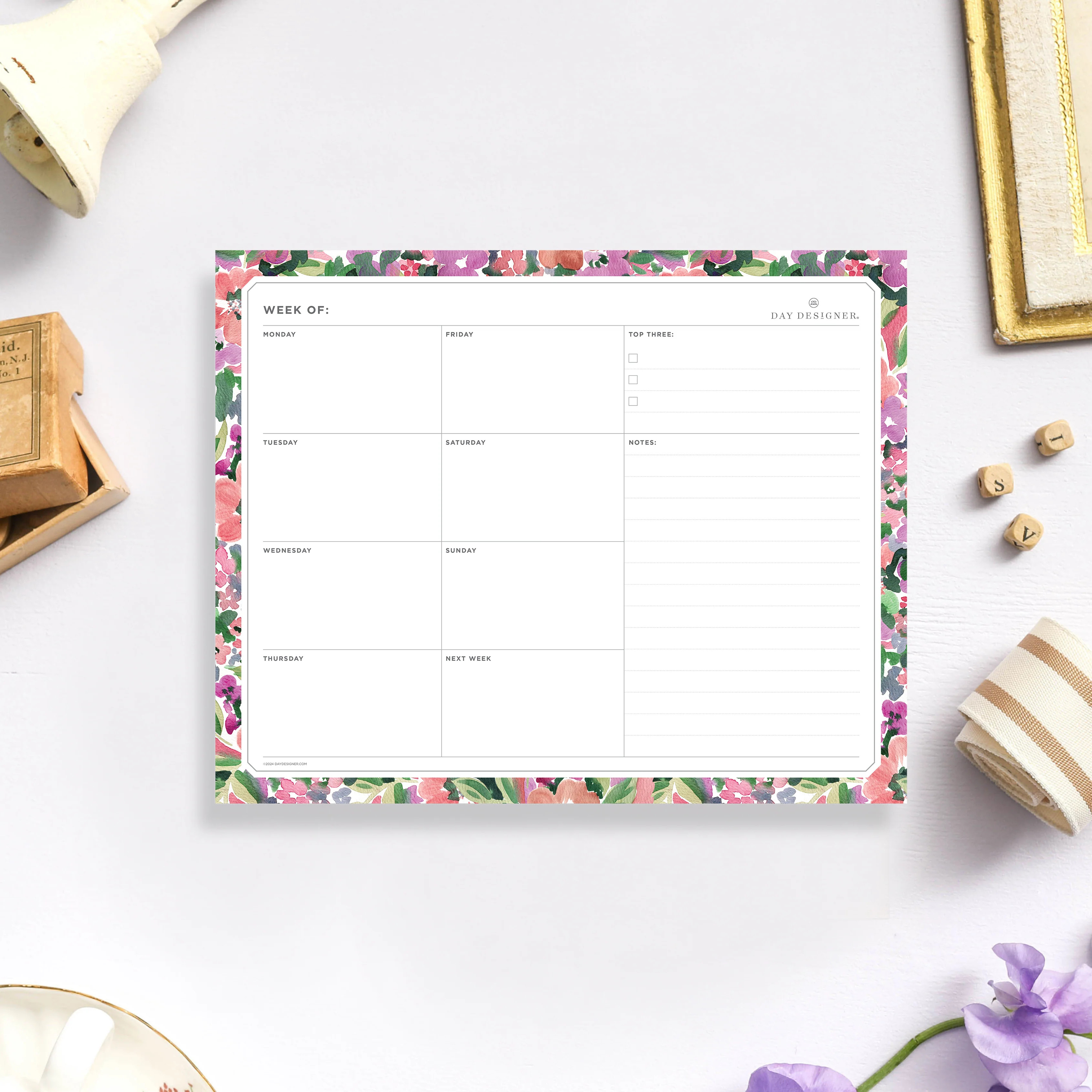 Weekly Planning Pad: Ula Bloom | Day Designer
