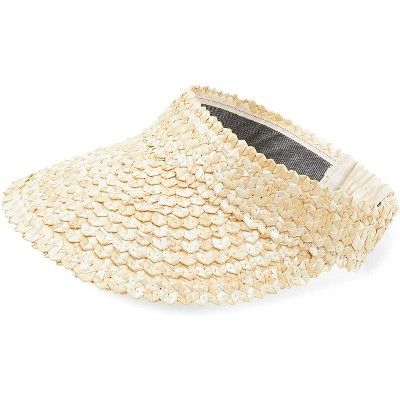 Zodaca Straw Visor for Women and Men, Beige Gardening Hat (4.5 x 22 in) | Target