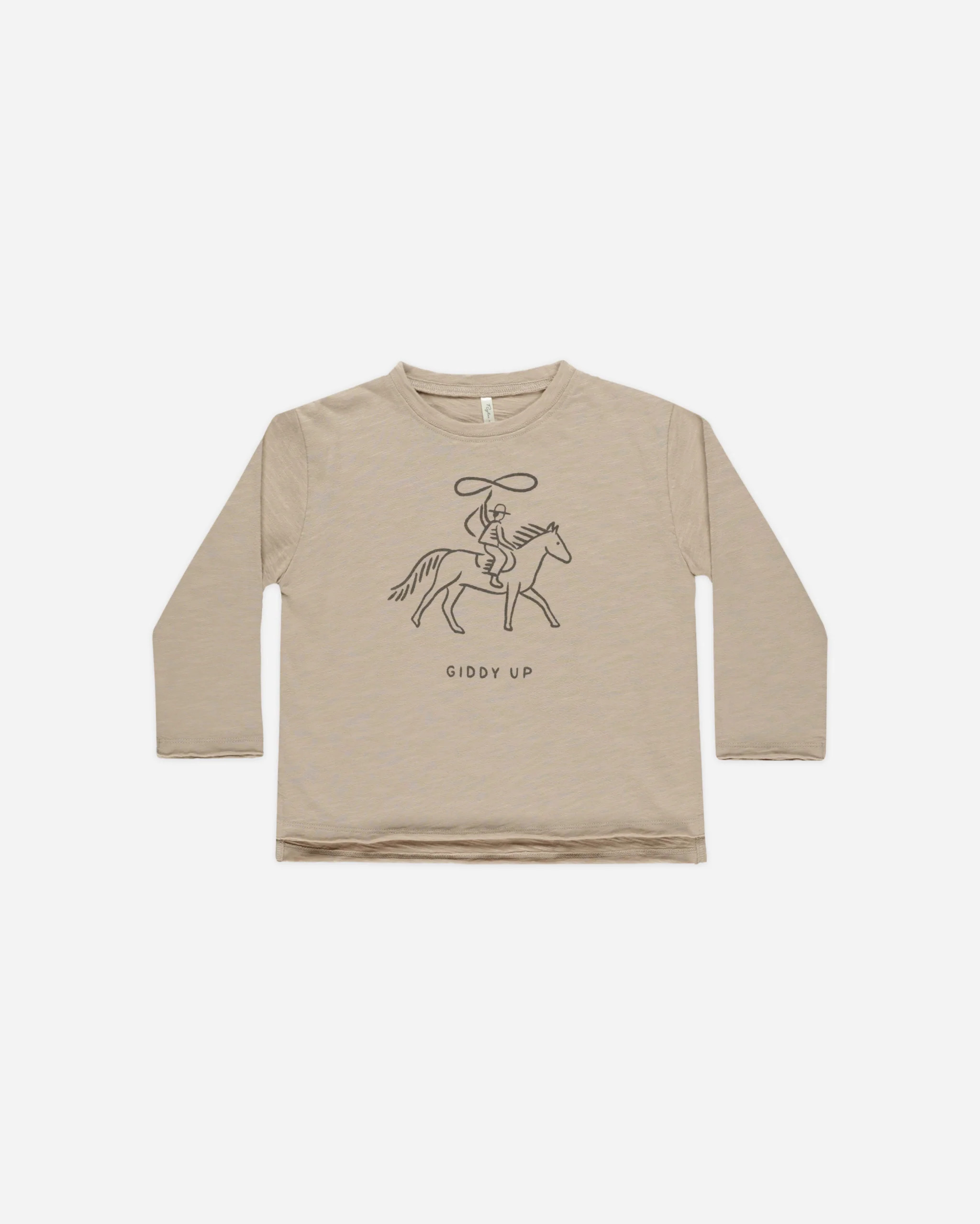 Raw Edge Long Sleeve Tee || Giddy Up | Rylee + Cru
