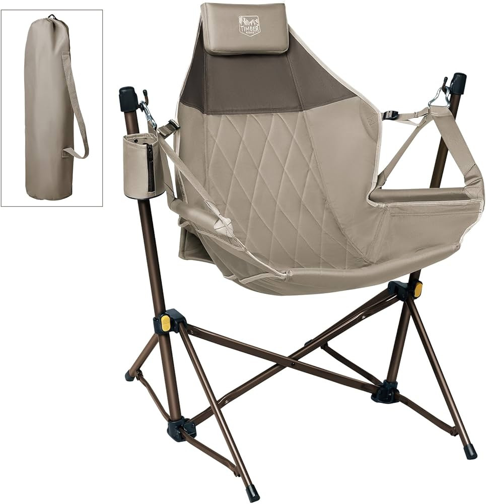 TIMBER RIDGE Hammock Camping Chair with Adjustable Backrest, Heavy Duty Folding Hammock Chair Sup... | Amazon (US)