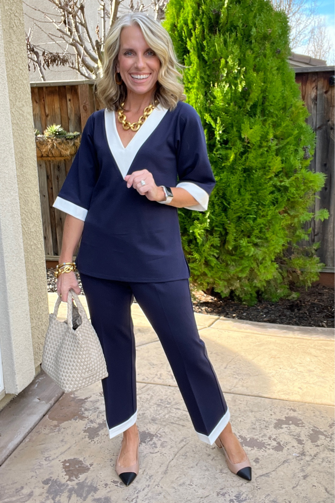 Classic style for work or church 
Wearing XS top and small pants 

#LTKworkwear #LTKstyletip #LTKover40
