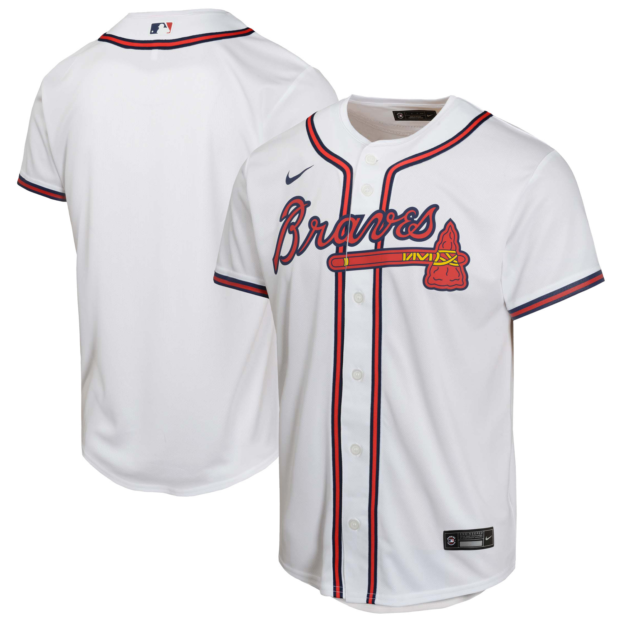 Youth Nike White Atlanta Braves Home Game Jersey | Fanatics