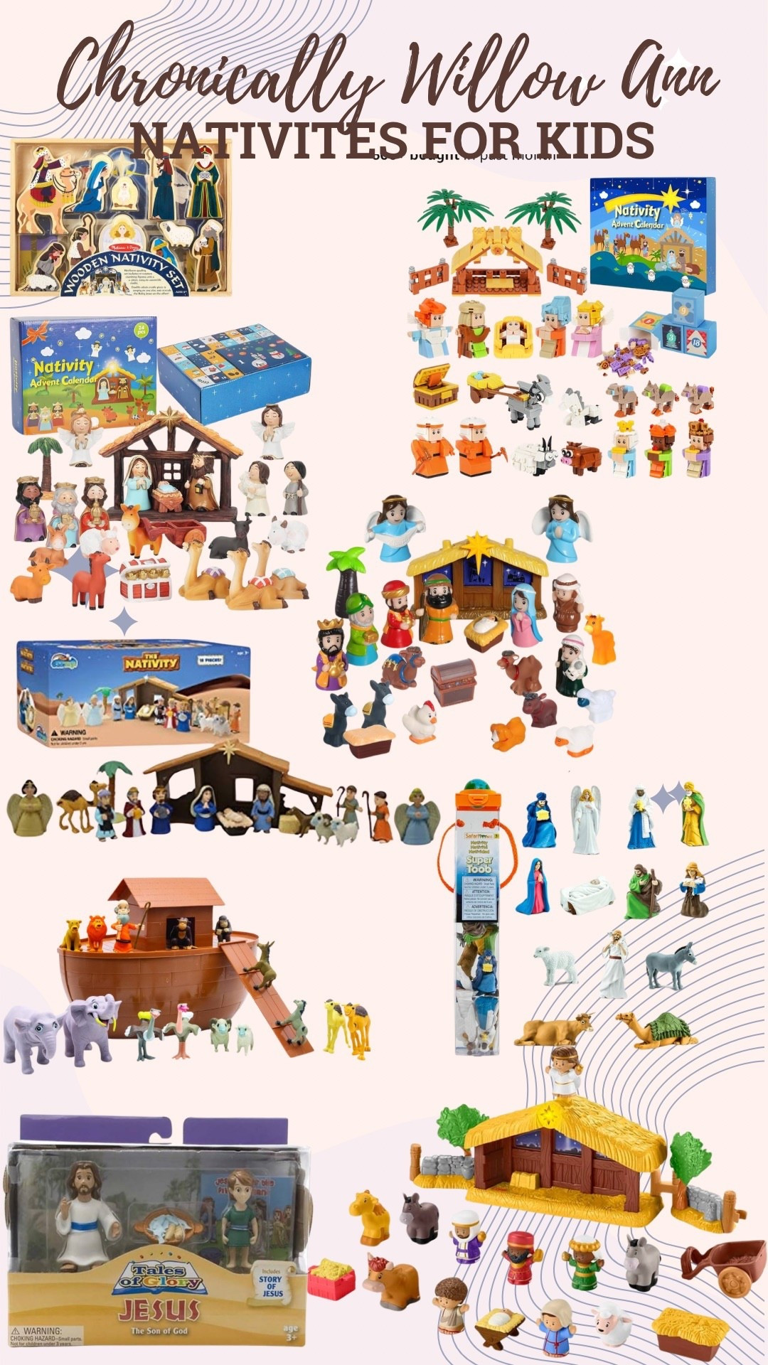 Nativities, whether you are a godparent or not, all kids deserve to have a nativity throughout their lives. One they can play with and call their own, one that will connect with them on their level & as they get older grow with them. These are some of my favorite ones as a godmother to give to my god children. Or any children I know needs one! 

#LTKBaby #LTKGiftGuide #LTKKids