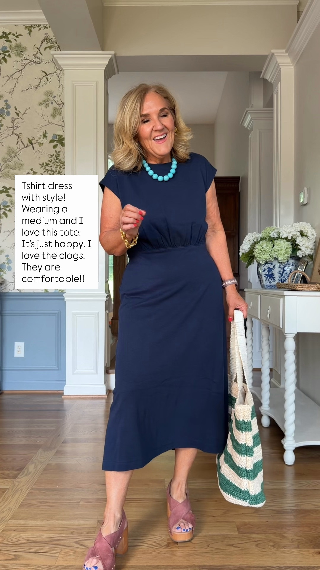 Walmart flips and no flops 
Dress size medium it’s a tshirt dress but an ejected style 
All true to size! White jeans are a rigid denim I’m wearing an 8. If between you could size up  

#LTKWorkwear #LTKOver40

#LTKootd #LTKSeasonal