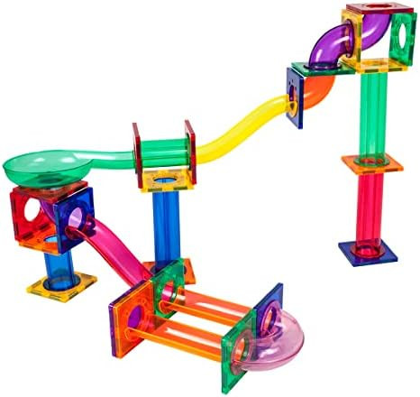PicassoTiles Marble Run 50-Piece Magnetic Tile Race Track Toy Play Set STEM Building & Learning T... | Amazon (US)