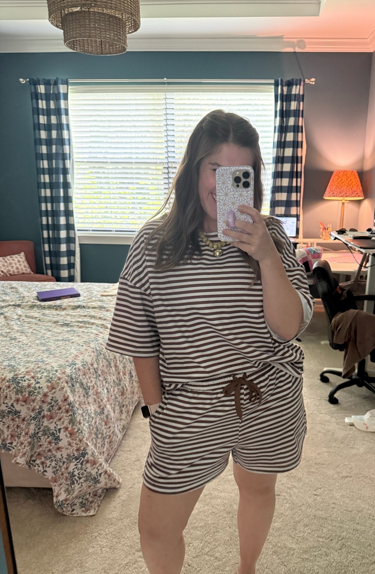 work from home ootd 🤎 this comfy striped set is the best! It feels like sweatshirt material but is still lightweight for this Florida heat!

#LTKootd #LTKdayinmylife #LTKmomlife