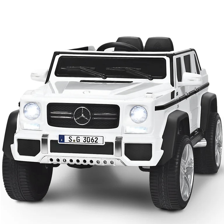 Costway Mercedes Benz 12V Electric Kids Ride On Car RC Remote Control W/Trunk White | Walmart (US)