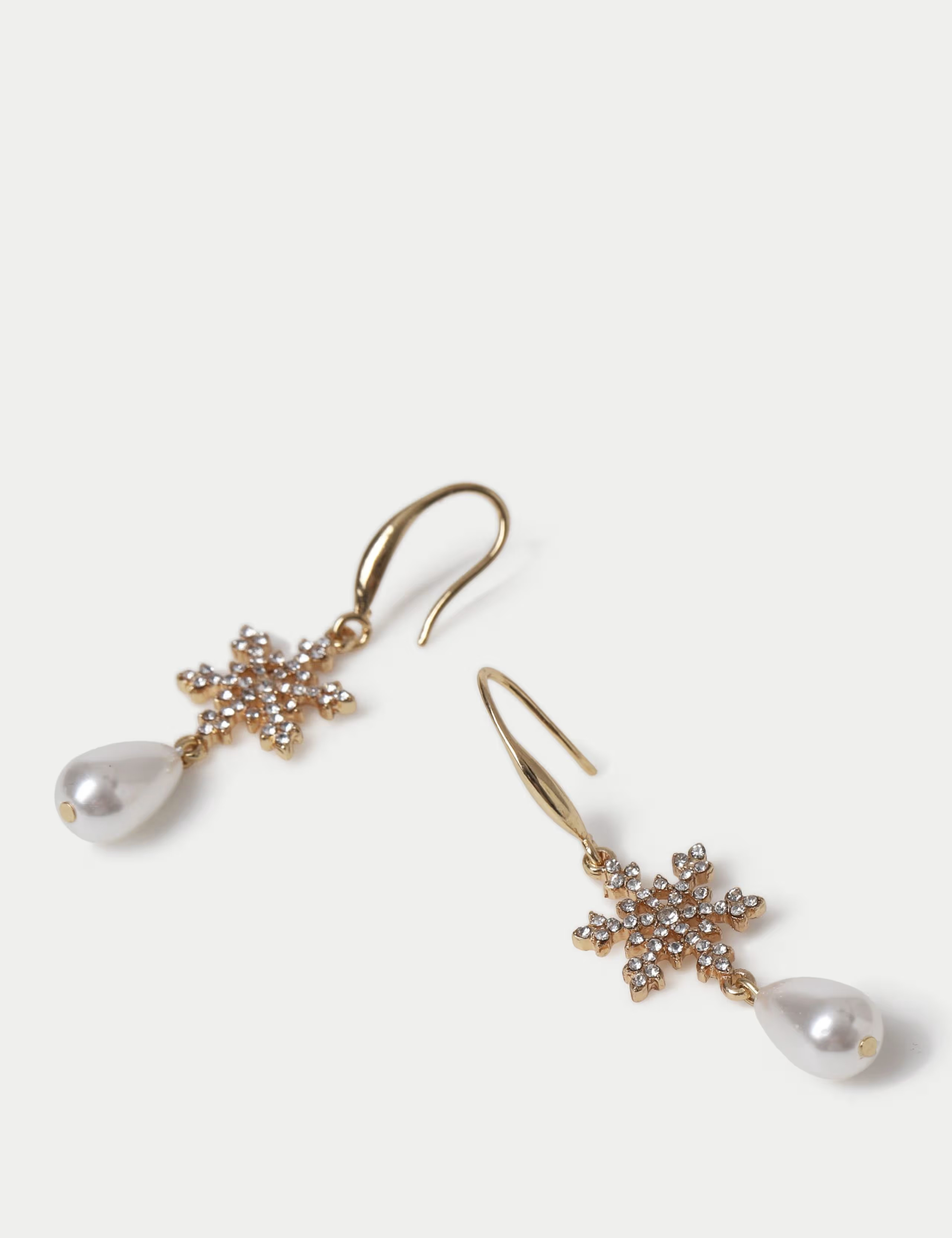 TP Snowflake and Pearl Drop Earrings | M&S | M&S | Marks & Spencer (UK)