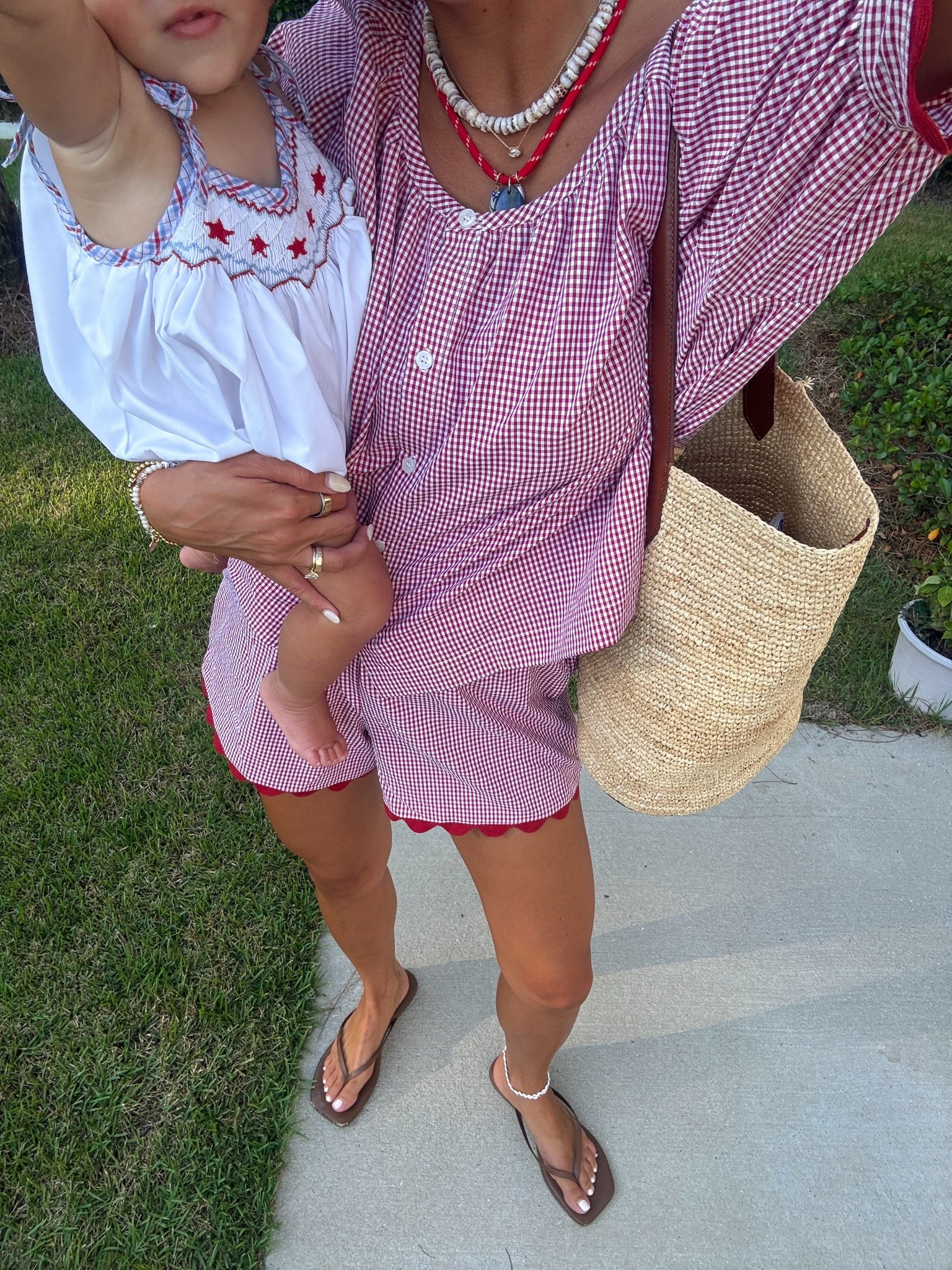 Festive mommy and me outfits from the 4th of July🇺🇸🍓 wearing size S in the red gingham set! my favorite square toe summer flip flops

#LTKootd #LTKmomlife #LTKSeasonal