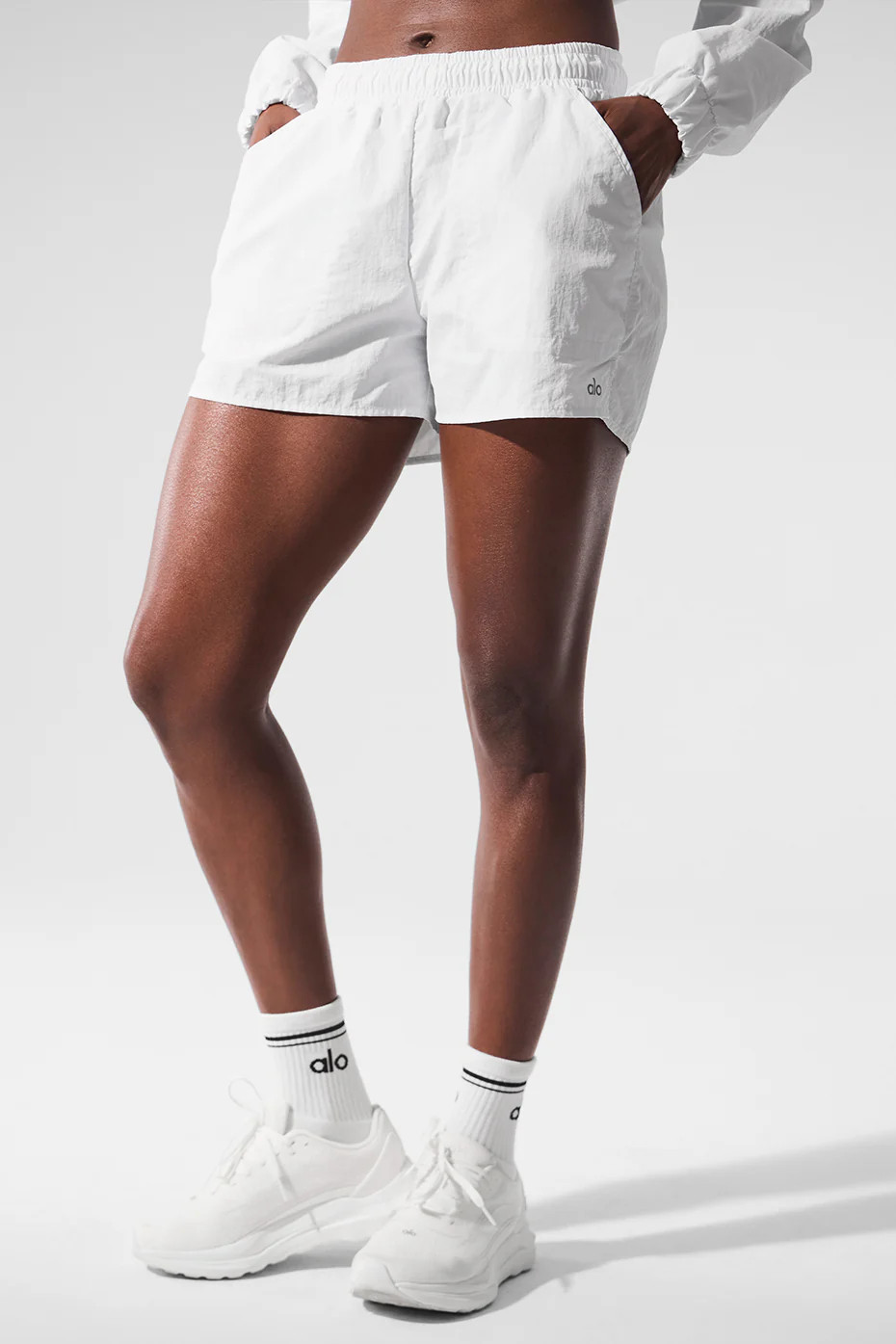 ALO | Alumni Short in White, Size: 2XS | Alo Yoga