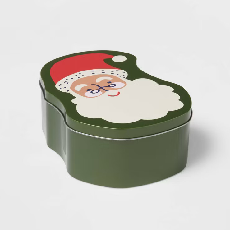 Figural Santa Tin Olive Green - Wondershop™ | Target
