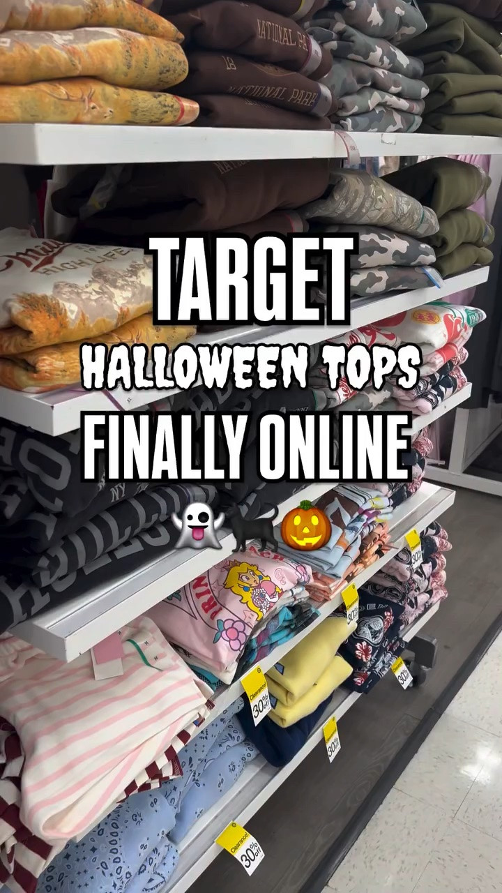 Follow + Say BOO to shop 👻 

Finally Online! New Halloween tops at Target! Love the sleepy hollow one 🖤

#targetstyle #targetfashion #spookyseason #spookyszn #halloweeniscoming