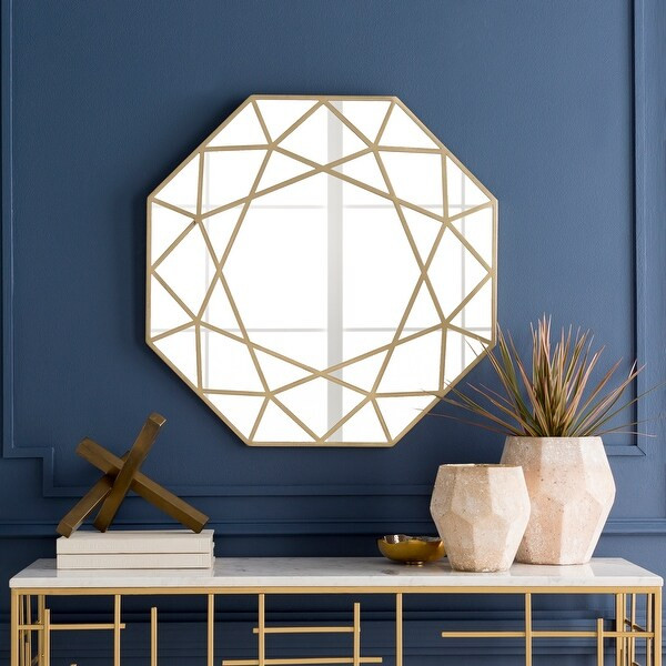 Hypatia Gold Framed 31.5" x 31.5" Wall Mirror - 31.5" x 31.5" | Bed Bath & Beyond