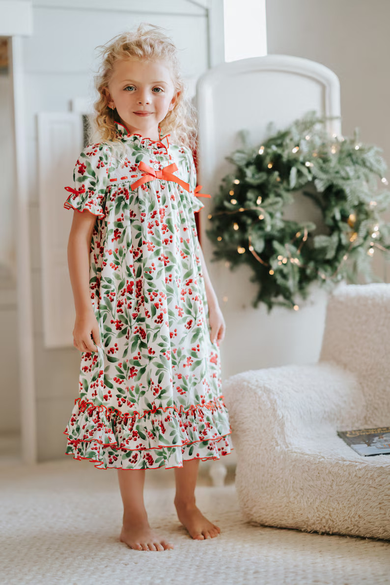 Water color Floral Christmas Clara Nutcracker Dress, Soft Knit fabric, Nutcracker Ballet, Only Li... | Etsy (US)