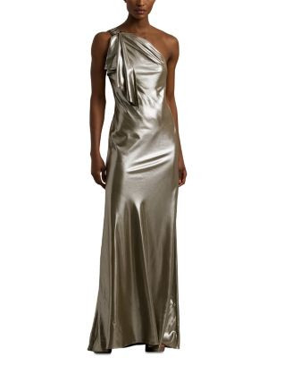 One Shoulder Metallic Gown | Bloomingdale's (US)