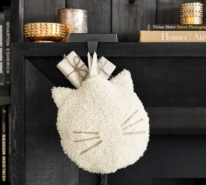 Cozy Teddy Faux Fur Cat Pet Stocking | Pottery Barn | Pottery Barn (US)