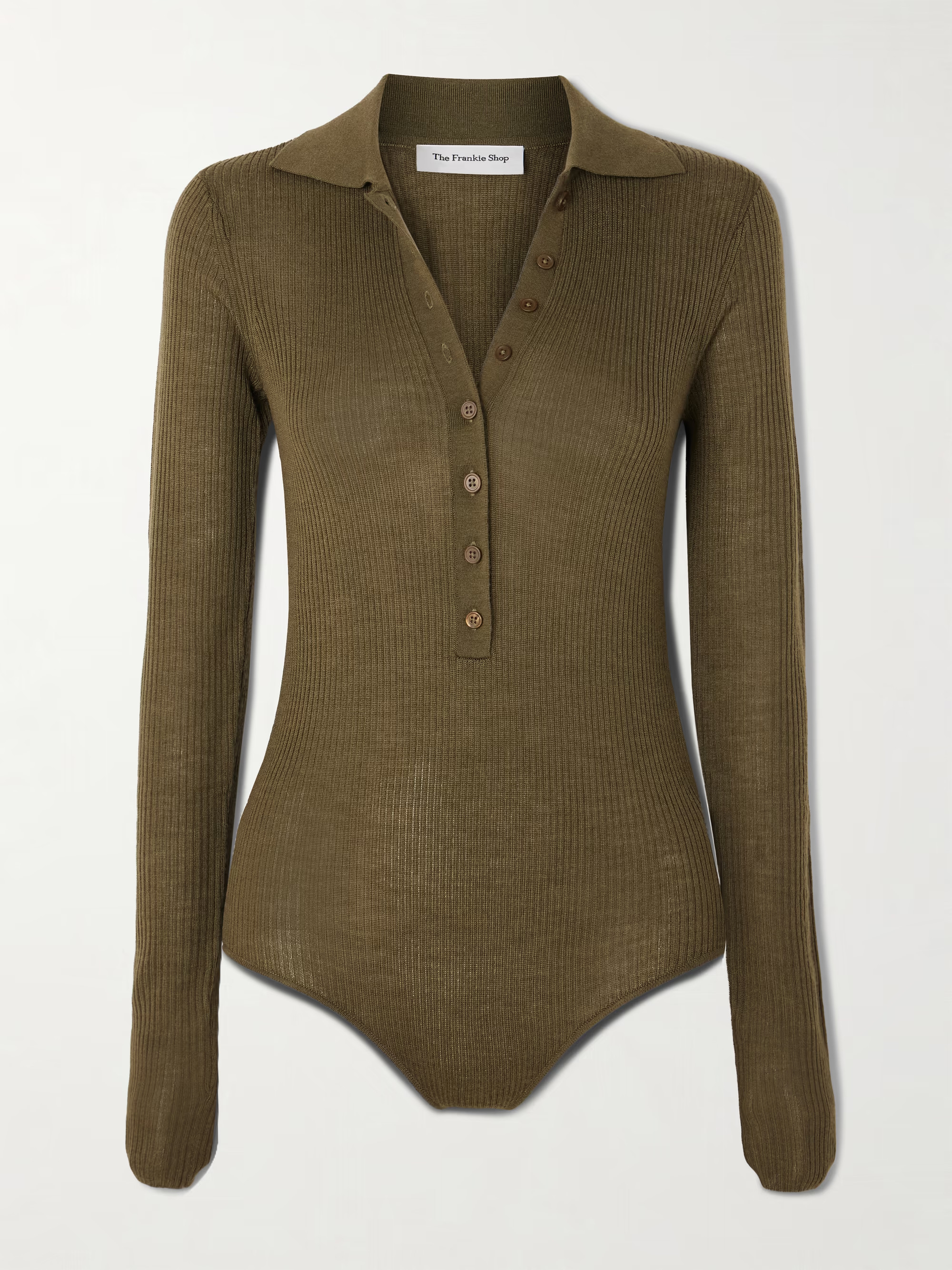 Solana ribbed wool, silk and cashmere-blend bodysuit | NET-A-PORTER (UK & EU)