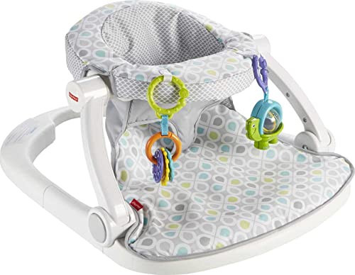 Fisher-Price Portable Baby Chair Sit-Me-Up Floor Seat With Developmental Toys & Machine Washable Seat Pad, Honeydew Drop | Amazon (US)