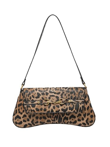 QWINEE Women's Cheetah Print Underarm Handbag Vintage Clutch Handbag Purse Multicolor One-Size | Amazon (US)