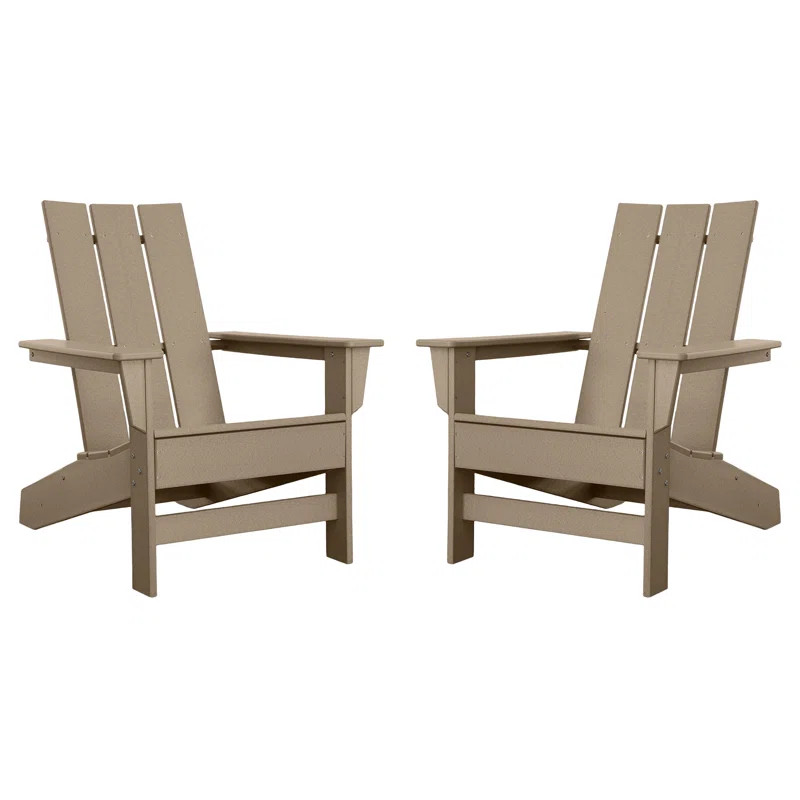 Ratcliff All-Weather HDPE Adirondack Chair Set of 2 | Wayfair North America