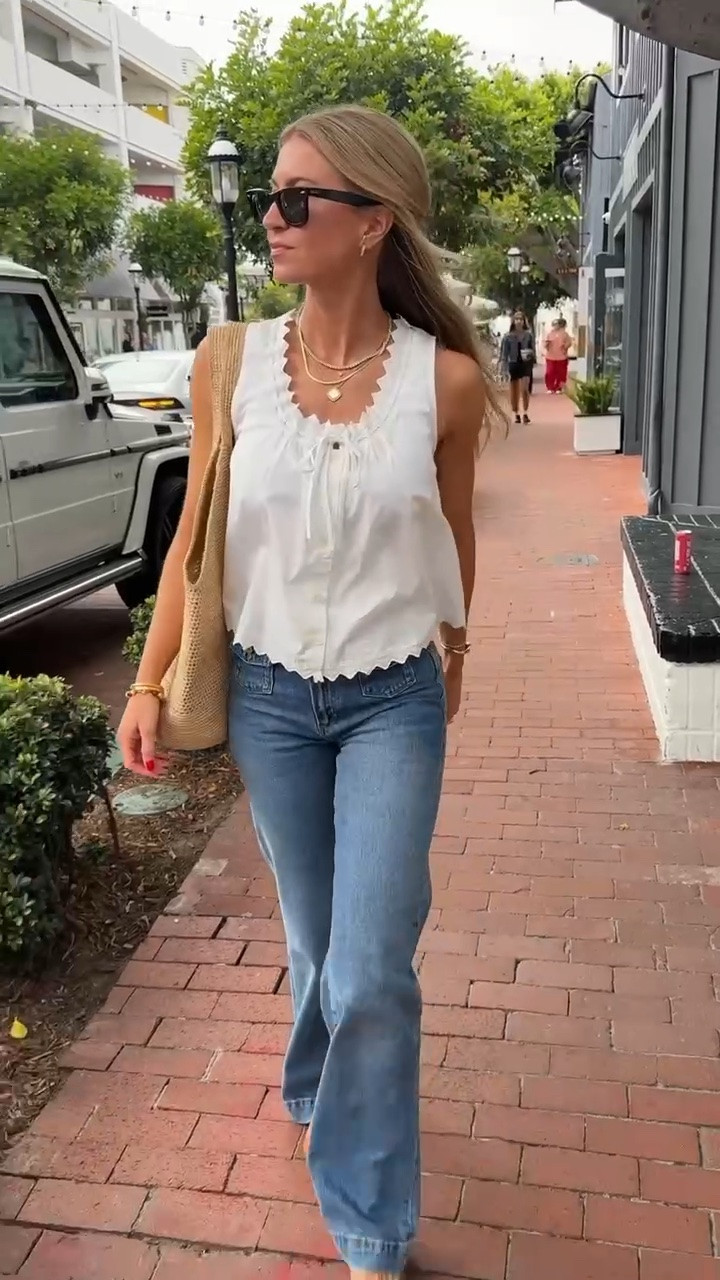 White lace tank + denim! 
Tank: runs TTS, wearing size small
Denim: run TTS, wearing size 25

#LTKootd #LTKgrwm #LTKSeasonal